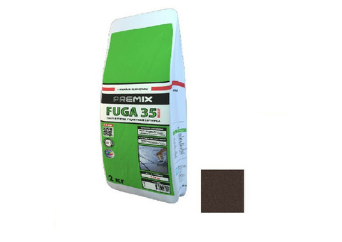 Эластичная цветная затирка для швов Premix Fuga 35 2 кг шоколад