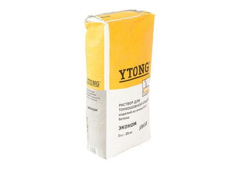 Раствор для тонкошовной кладки Ytong Эконом 25 кг