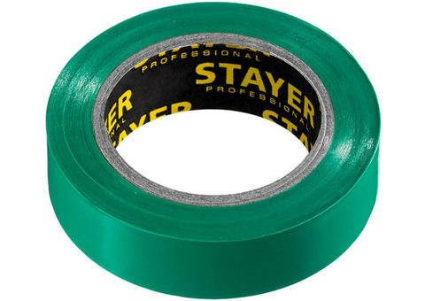 Изолента Stayer Protect-10 12291-G 15 мм зеленая 10 м