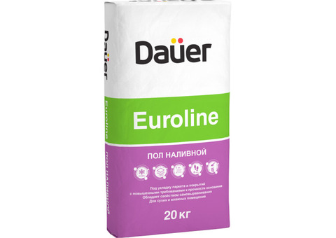 Пол наливной Dauer Euroline 20 кг быстротвердеющий