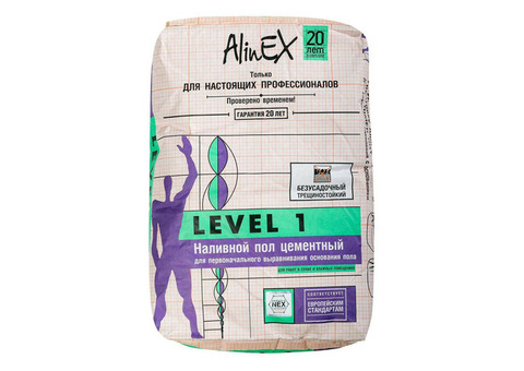 Наливной пол Alinex Level 1 25 кг