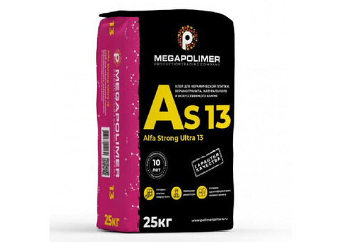 Клей для плитки Megapolimer Alfa Strong Ultra 13 25 кг