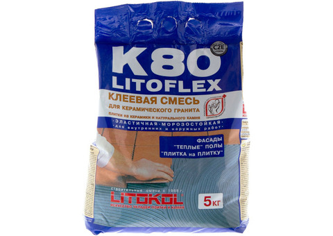 Клей для плитки Litokol Litoflex K80 5 кг