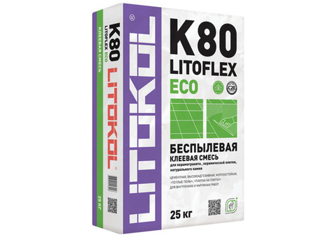 Клей для плитки Litokol Litoflex K80 Eco 25 кг