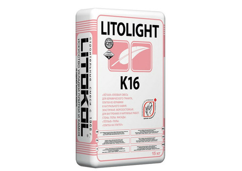 Клей для плитки Litokol Litolight K16 15 кг