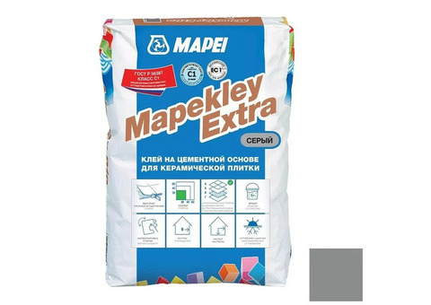 Клей для плитки Mapei Mapekley Extra серый 25 кг