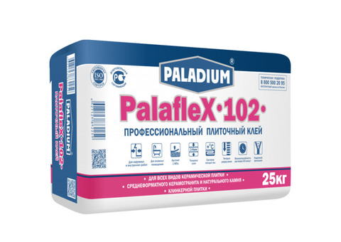 Клей для плитки Paladium PalafleX-102 профессиональный 25 кг