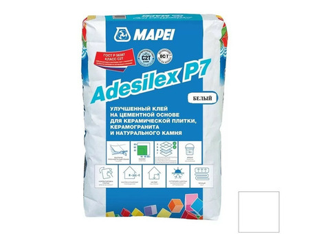 Клей для плитки и камня Mapei Adesilex P7 белый 25 кг