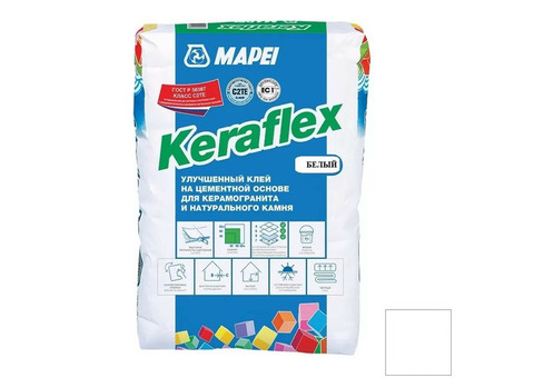 Клей для плитки и камня Mapei Keraflex белый 25 кг