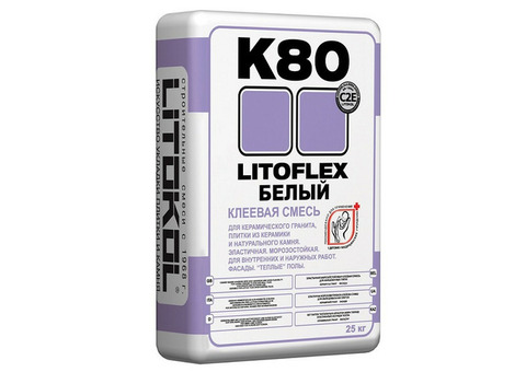 Клей для плитки и керамогранита Litokol Litoflex K80 белый 25 кг