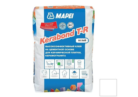 Клей для плитки и керамогранита Mapei Kerabond T-R белый 25 кг