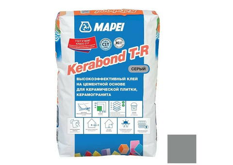 Клей для плитки и керамогранита Mapei Kerabond T-R серый 25 кг