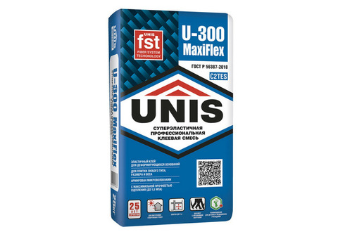 Клей плиточный эластичный Unis MaxiFlex U-300 25 кг