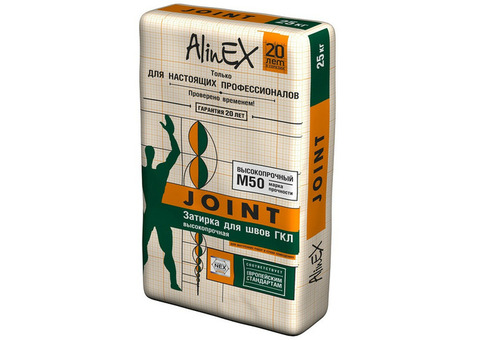 Затирка для швов гипсокартона Alinex Joint 25 кг