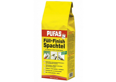 Шпатлевка финишная гипсовая Pufas Full+Finish Spachtel 5 кг