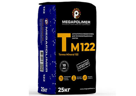 Смесь штукатурно-клеевая для теплоизоляционных систем Megapolimer Termo Mineral 122 25 кг