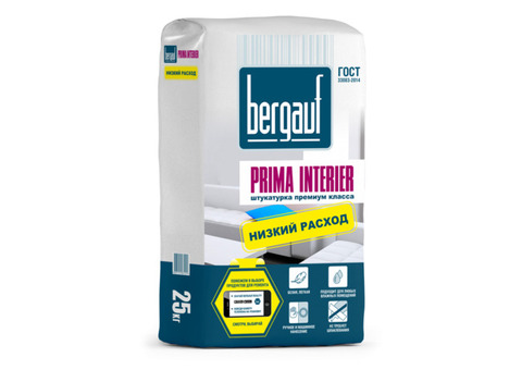 Штукатурка Bergauf Prima Interier премиум класс 25 кг