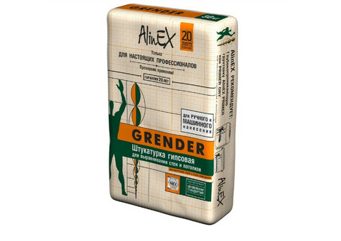 Штукатурка гипсовая AlinEX Grender 30 кг