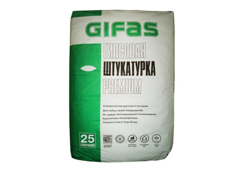 Штукатурка гипсовая Gifas Premium 25 кг