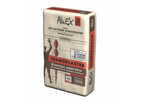 Штукатурка жаростойкая выравнивающая AlinEX Termoplaster 25 кг