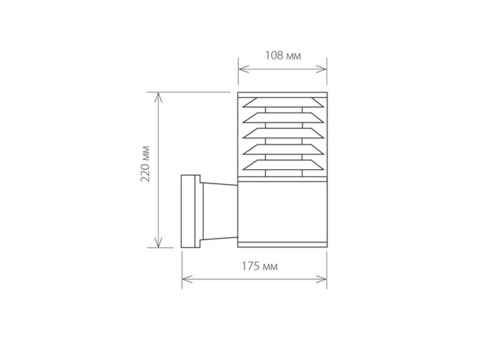 Светильник садово-парковый Elektrostandard 1408 Techno Е27 60 Вт серый