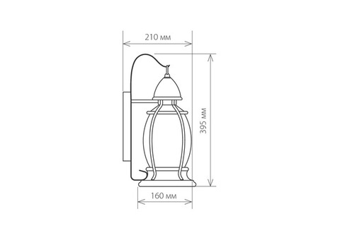 Светильник садово-парковый Elektrostandard Antares D GLXT-1474D Е27 60 Вт черное золото