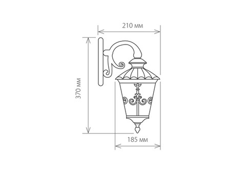 Светильник садово-парковый Elektrostandard Diadema D GLYF-8046D Е27 60 Вт черное золото