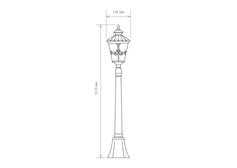 Светильник садово-парковый Elektrostandard Diadema F GLYF-8046F Е27 60 Вт черное золото