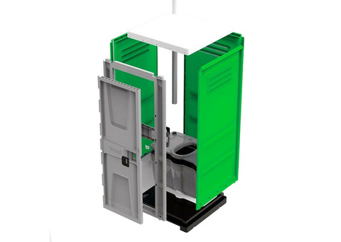 Туалетная кабина Lex Group Toypek зелёная разобранная