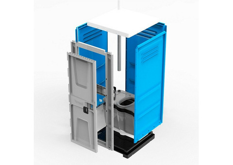 Туалетная кабина Lex Group Toypek синяя разобранная