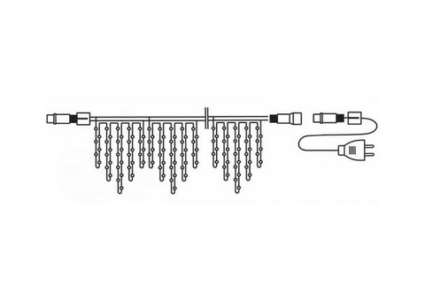 Гирлянда светодиодная Neon-Night 255-036 Айсикл 88LED белый свет 2,4х0,6 м IP65