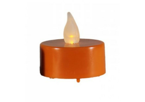 Фигура светодиодная Star Trading Свеча чайная оранжевая/черная 8шт/уп 4см 068-09