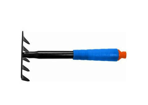 Грабли FIT мини с синей пластиковой ручкой 263 мм 77061