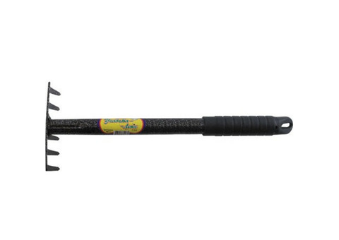 Грабли FIT мини Г-6 М с ручкой цельнометаллические, 6 зубьев 76850