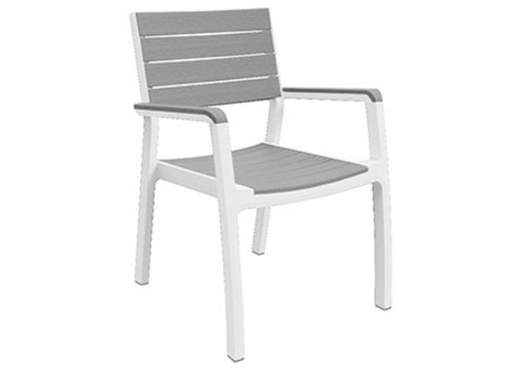 Стул пластиковый Keter Harmony Armchair Белый-серый