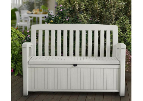 Скамья-сундук из пластика Keter Patio Bench 227 л белая