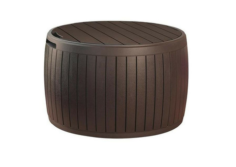 Стол-сундук из пластика Keter Circa Storage Wood Table 132 л коричневый
