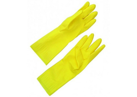 Перчатки латексные желтые L