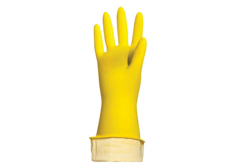 Перчатки хозяйственные Любаша Эконом 603785 латексные желтые L 1 пара