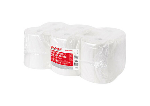 Полотенца бумажные Laima Premium 112505 белые 6 рулонов