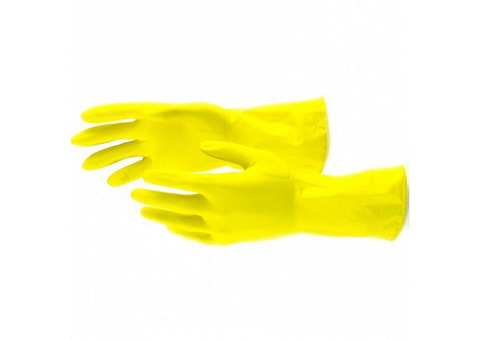 Перчатки хозяйственные Dexx 11201-M латексные желтые Размер М