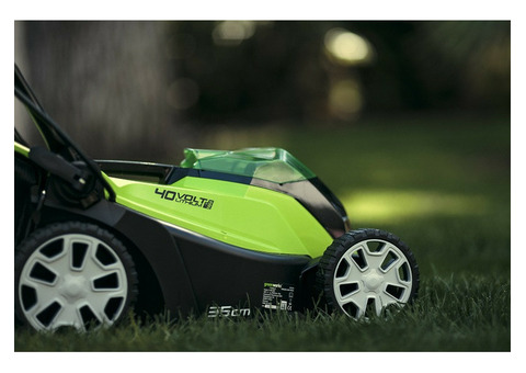 Газонокосилка аккумуляторная Greenworks G40LM35K2