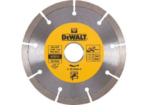 Алмазный отрезной круг Dewalt DT3711 с лазерной сваркой сегментов