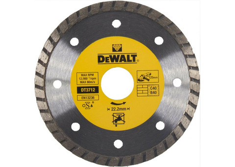 Алмазный отрезной круг Dewalt DT3712 Turbo со сплошной кромкой