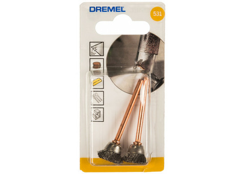 Щетка из нержавеющей стали Dremel 531 26150531JA 13 мм 2 шт.