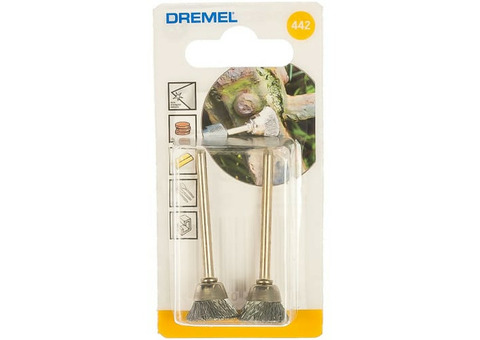 Щетка из углеродистой стали Dremel 442 26150442JA 13 мм 2 шт.