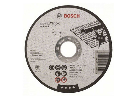 Круг отрезной по металлу Bosch 2608600094 125x2 мм