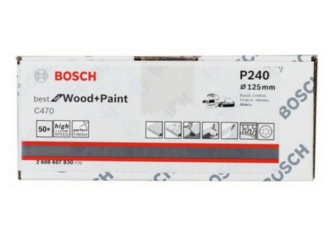 Круг шлифовальный Bosch 2608607830 125 мм K240 B.F.Wood 50 штук