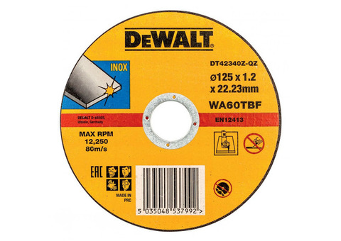 Круг отрезной по металлу DeWalt Industrial DT42340Z 125x22.2х1,2 мм