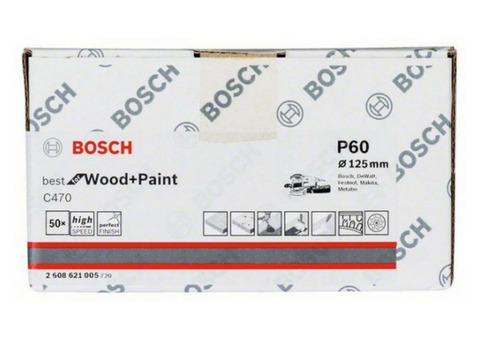 Круг шлифовальный Bosch 2608621005 125 мм K60 B.F.Wood and Paint 50 штук